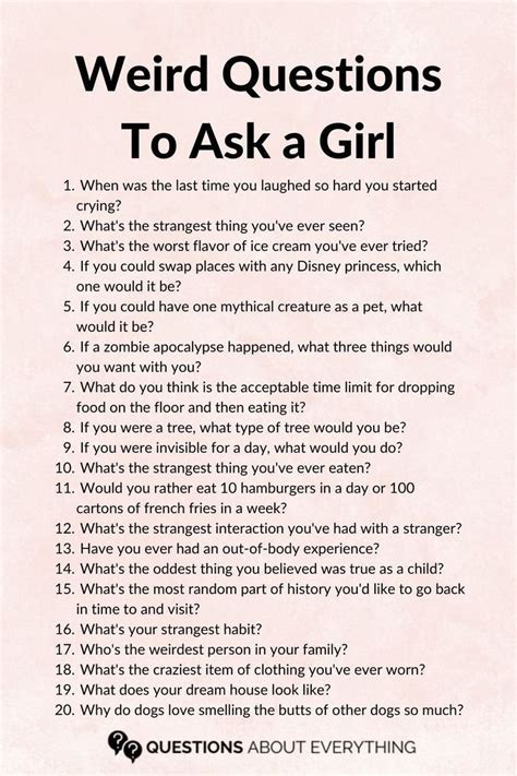 260 Questions To Ask a Girl (Funny, Interesting,。